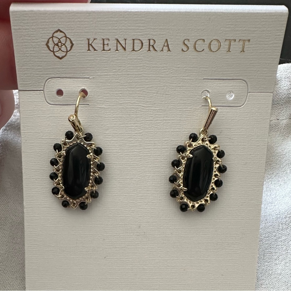 Kendra Scott Dani Color Burst Frame Drop Earrings in Gold